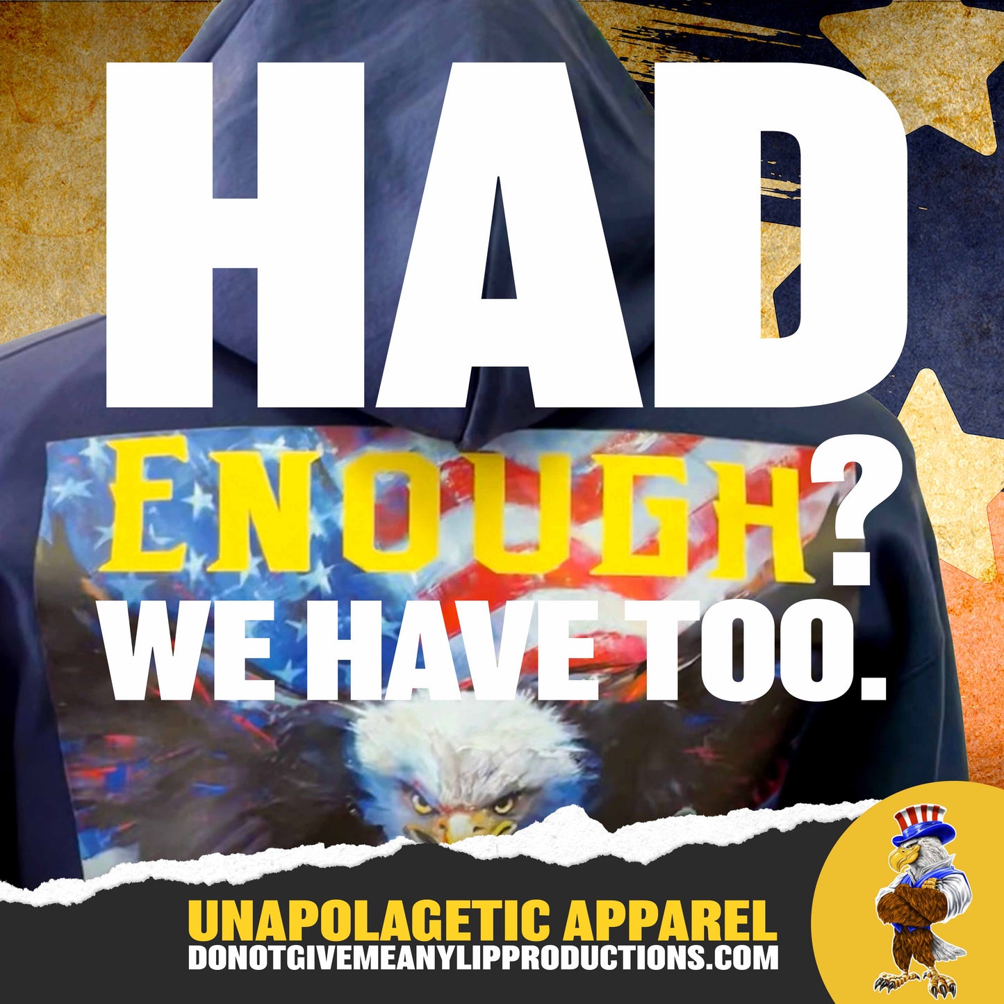 "Enough" Patriotic Hooded Sweat Shirt