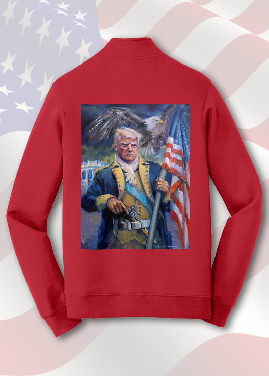 Patriotic Trump 1/4 Zip Shirt - FREE SHIPPING